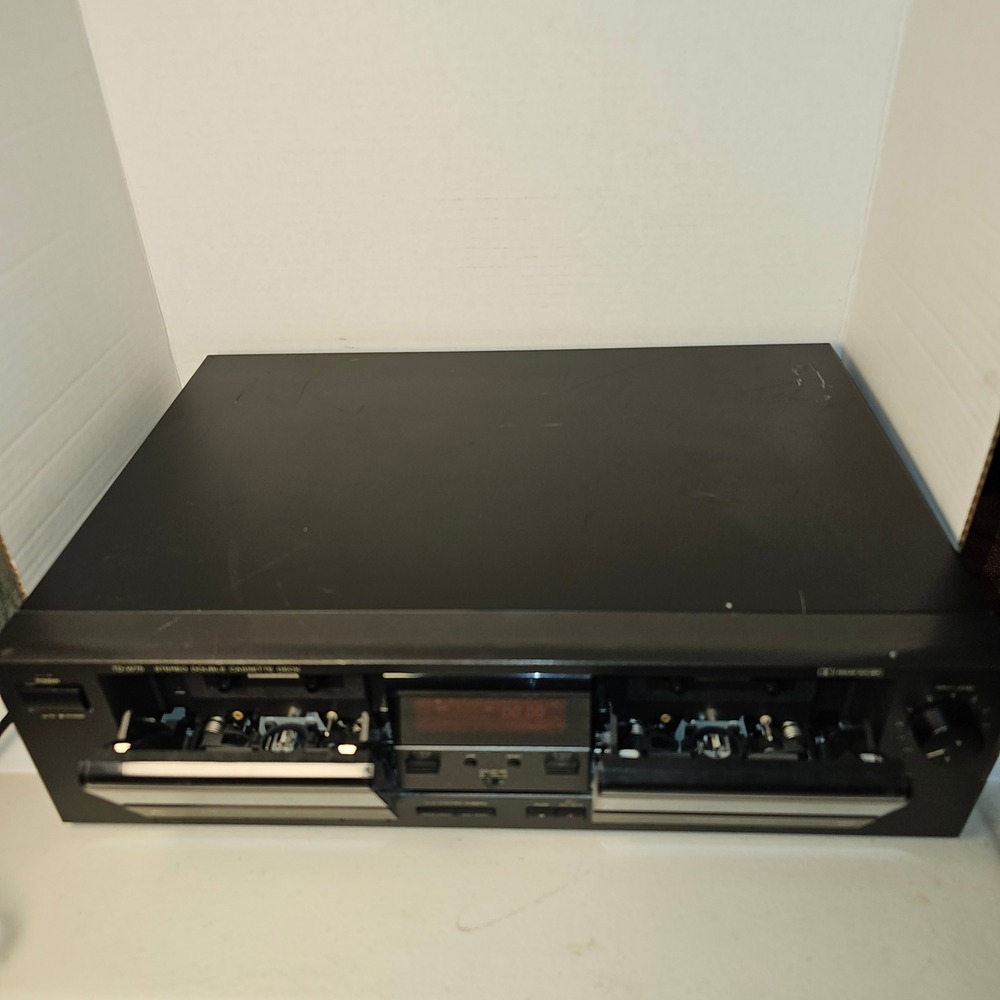 JVC TD-W75 Stereo Double Cassette Deck Dolby B-C NR Full Logic Control Black - Picture 2 of 10